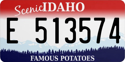 ID license plate E513574