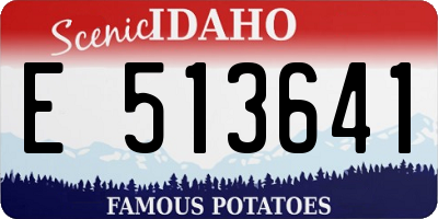 ID license plate E513641