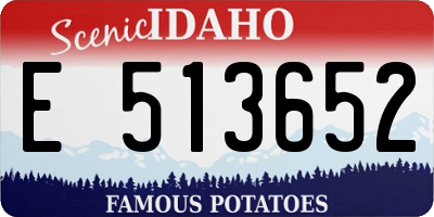 ID license plate E513652