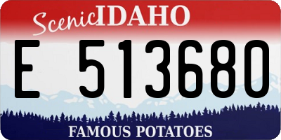 ID license plate E513680