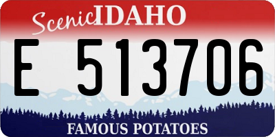ID license plate E513706