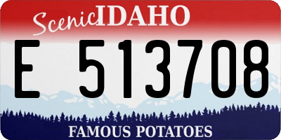 ID license plate E513708