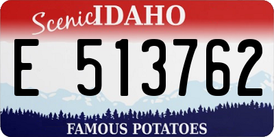 ID license plate E513762