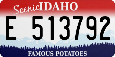 ID license plate E513792