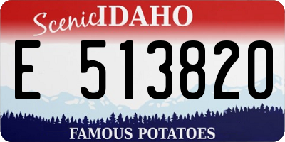 ID license plate E513820