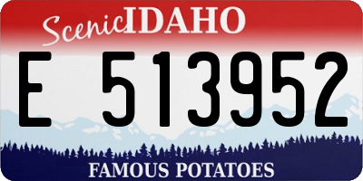 ID license plate E513952