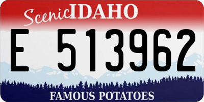 ID license plate E513962