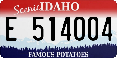 ID license plate E514004