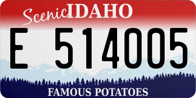 ID license plate E514005