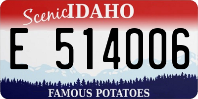 ID license plate E514006