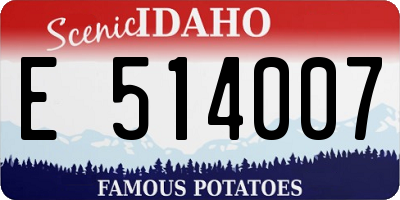 ID license plate E514007