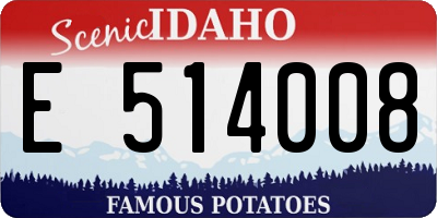 ID license plate E514008