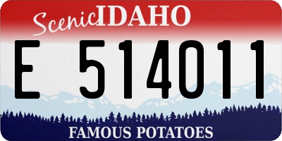 ID license plate E514011