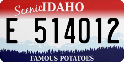 ID license plate E514012
