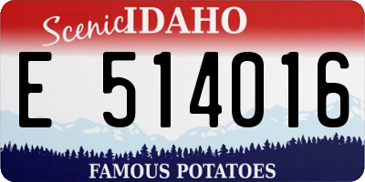 ID license plate E514016