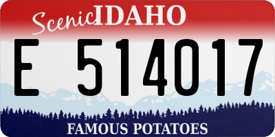 ID license plate E514017