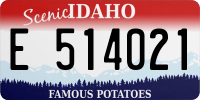 ID license plate E514021