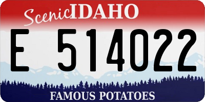 ID license plate E514022