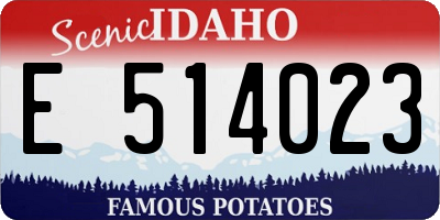 ID license plate E514023