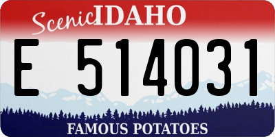 ID license plate E514031