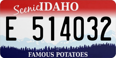 ID license plate E514032