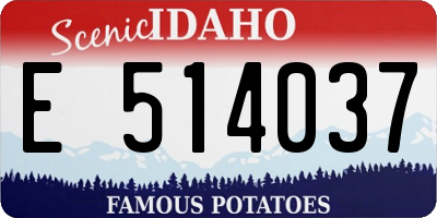 ID license plate E514037