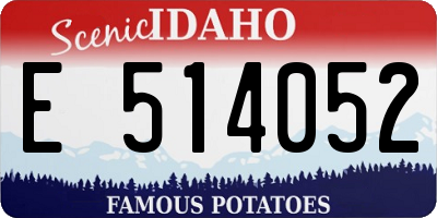 ID license plate E514052