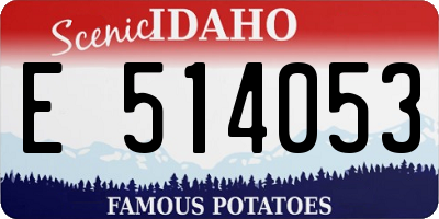 ID license plate E514053
