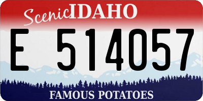 ID license plate E514057