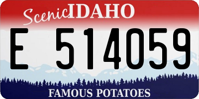 ID license plate E514059
