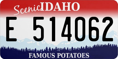 ID license plate E514062
