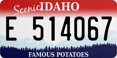ID license plate E514067
