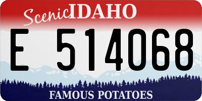 ID license plate E514068