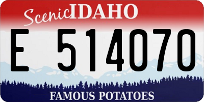 ID license plate E514070