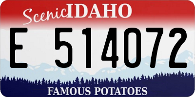ID license plate E514072