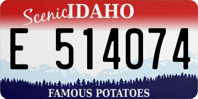 ID license plate E514074