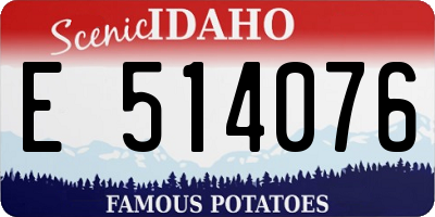 ID license plate E514076