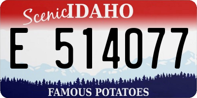 ID license plate E514077
