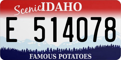 ID license plate E514078