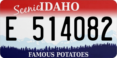 ID license plate E514082
