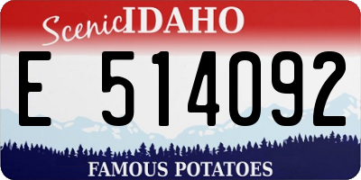 ID license plate E514092