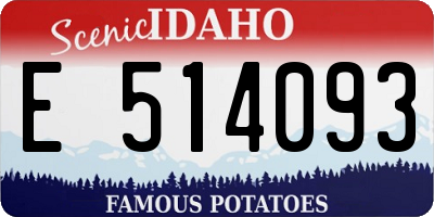 ID license plate E514093