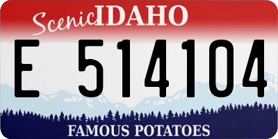 ID license plate E514104
