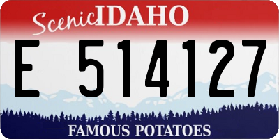ID license plate E514127