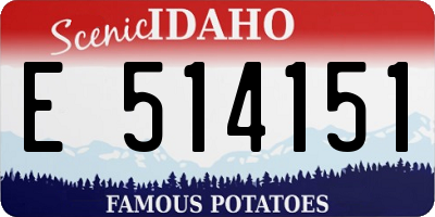 ID license plate E514151