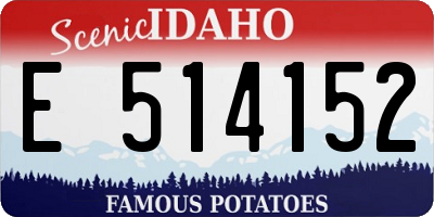ID license plate E514152