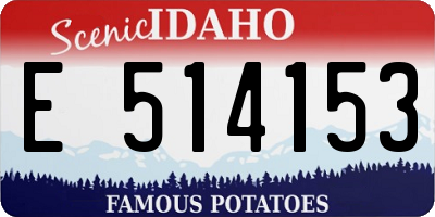 ID license plate E514153