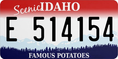 ID license plate E514154