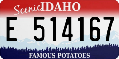 ID license plate E514167