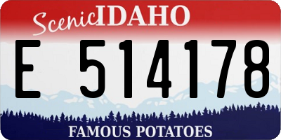 ID license plate E514178